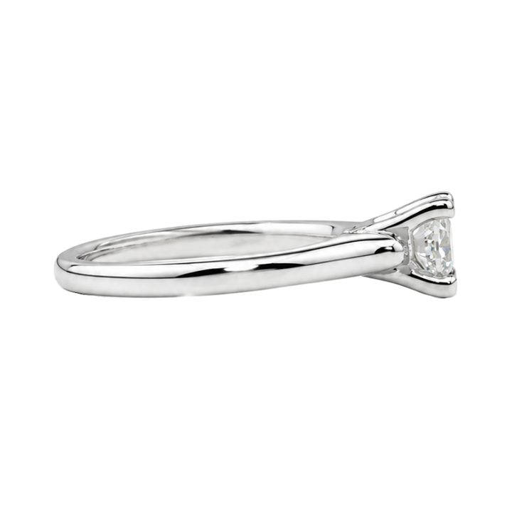 Princess Cut Diamond Solitaire Engagement Ring 18K White Gold 1CT