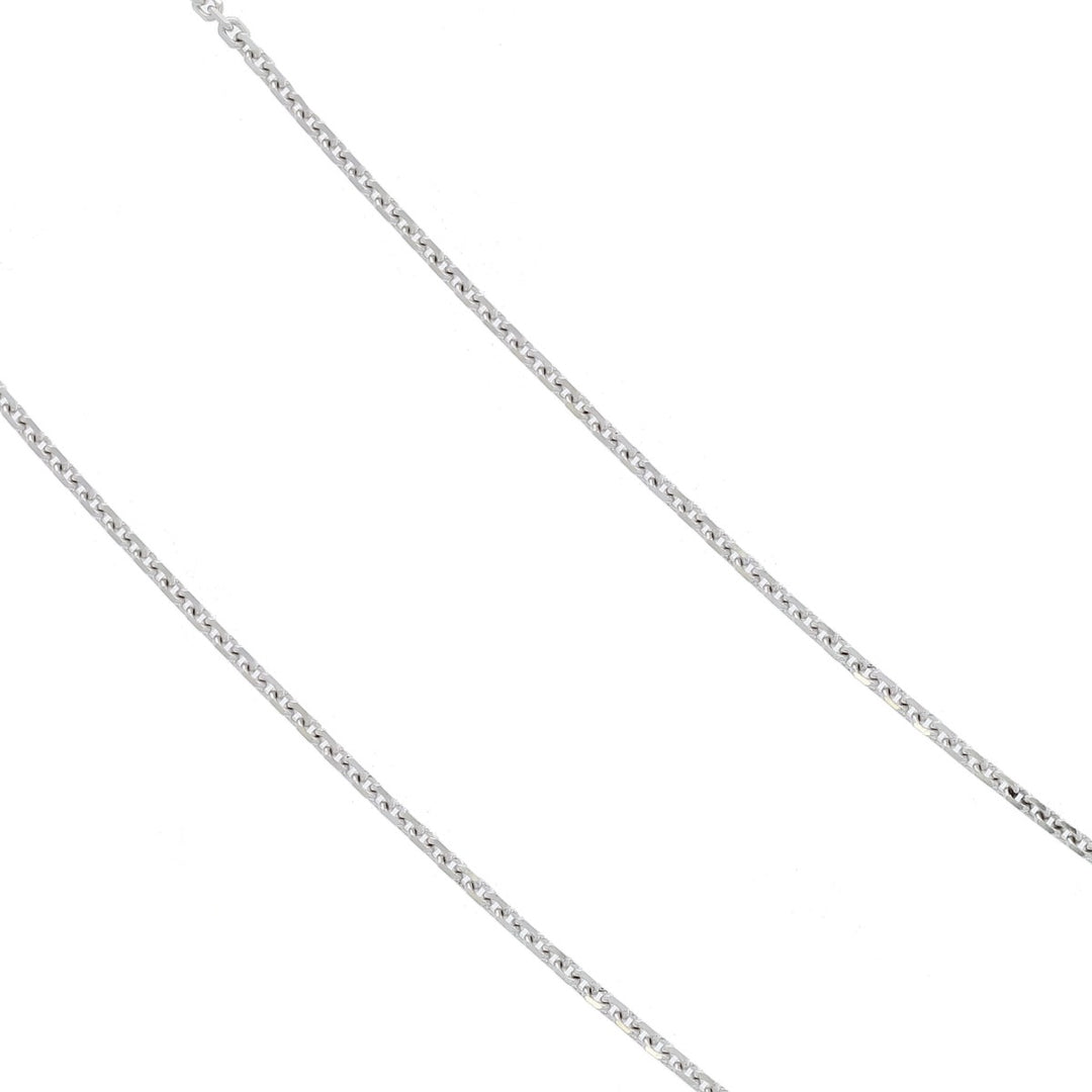 Sapphire Circle Necklace 14K White Gold .32CTW