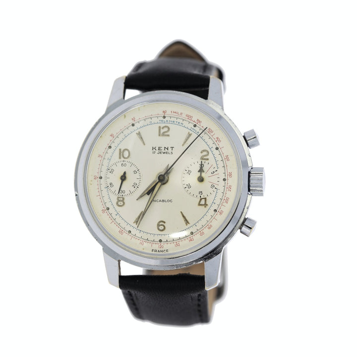 Kent Incabloc Winton Watch Co. Chronograph Wristwatch