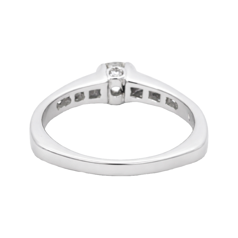 Old European .50CT Natural Diamond Platinum Engagement Ring