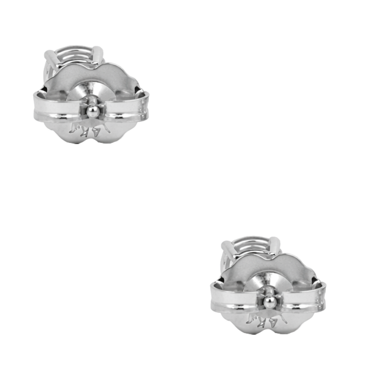 Round Diamond 1.50CTW Natural Hidden Halo Studs 14K White Gold