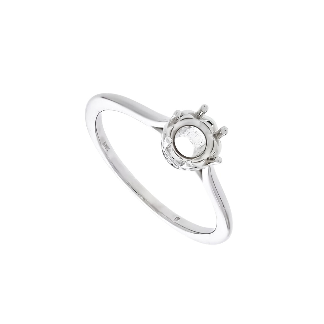 Six-Prong Engagement Setting 14K White Gold