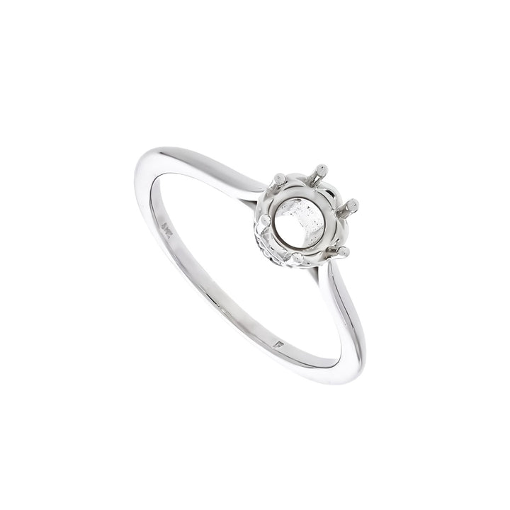 Six-Prong Engagement Setting 14K White Gold