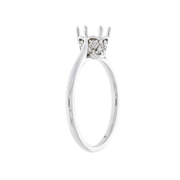 Six-Prong Engagement Setting 14K White Gold