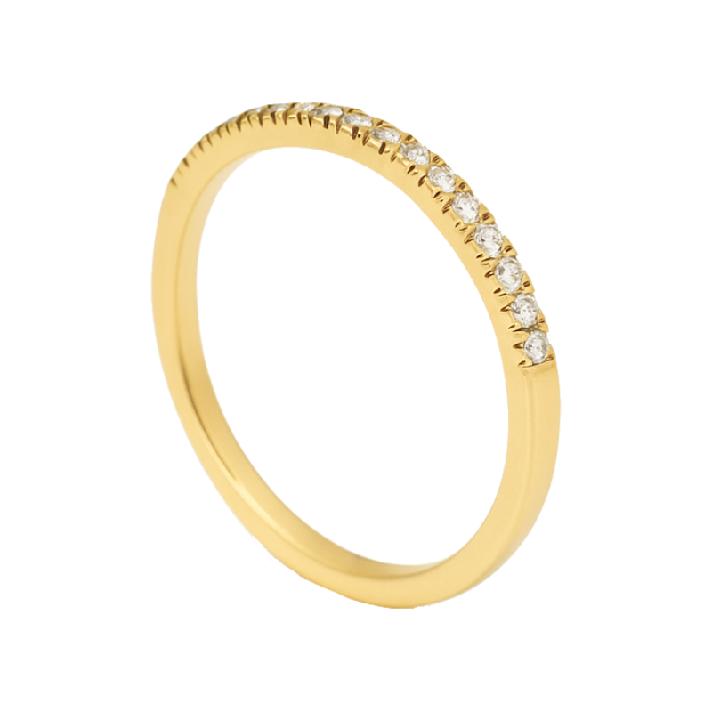 Dainty Diamond Stackable Band 14K Yellow Gold .11CTW