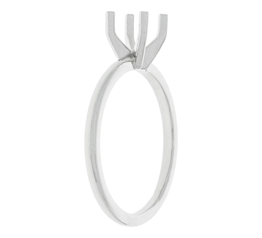 Solitaire Ring Setting 14K White Gold