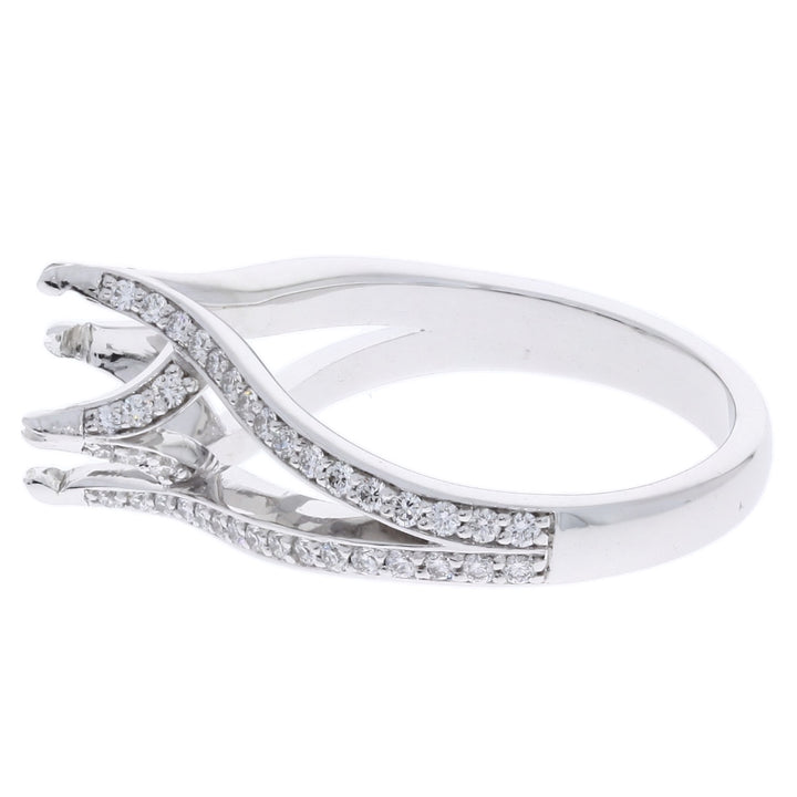 Split Shank Diamond Setting 14K White Gold .60 CTW