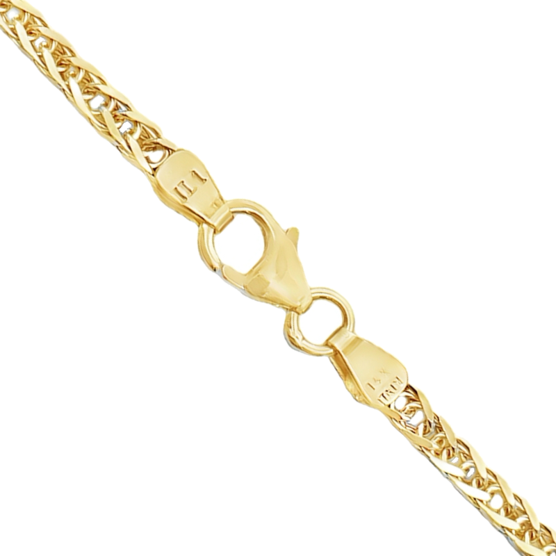 Foxtail Chain 25 1/2" 2.5mm 14K Yellow Gold