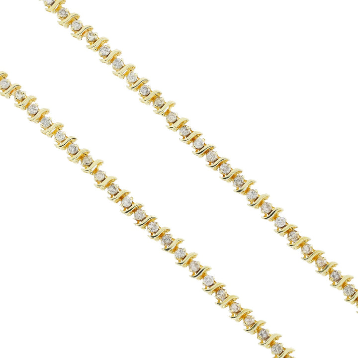 Diamond Tennis Bracelet 14K Yellow Gold 1.90CTW