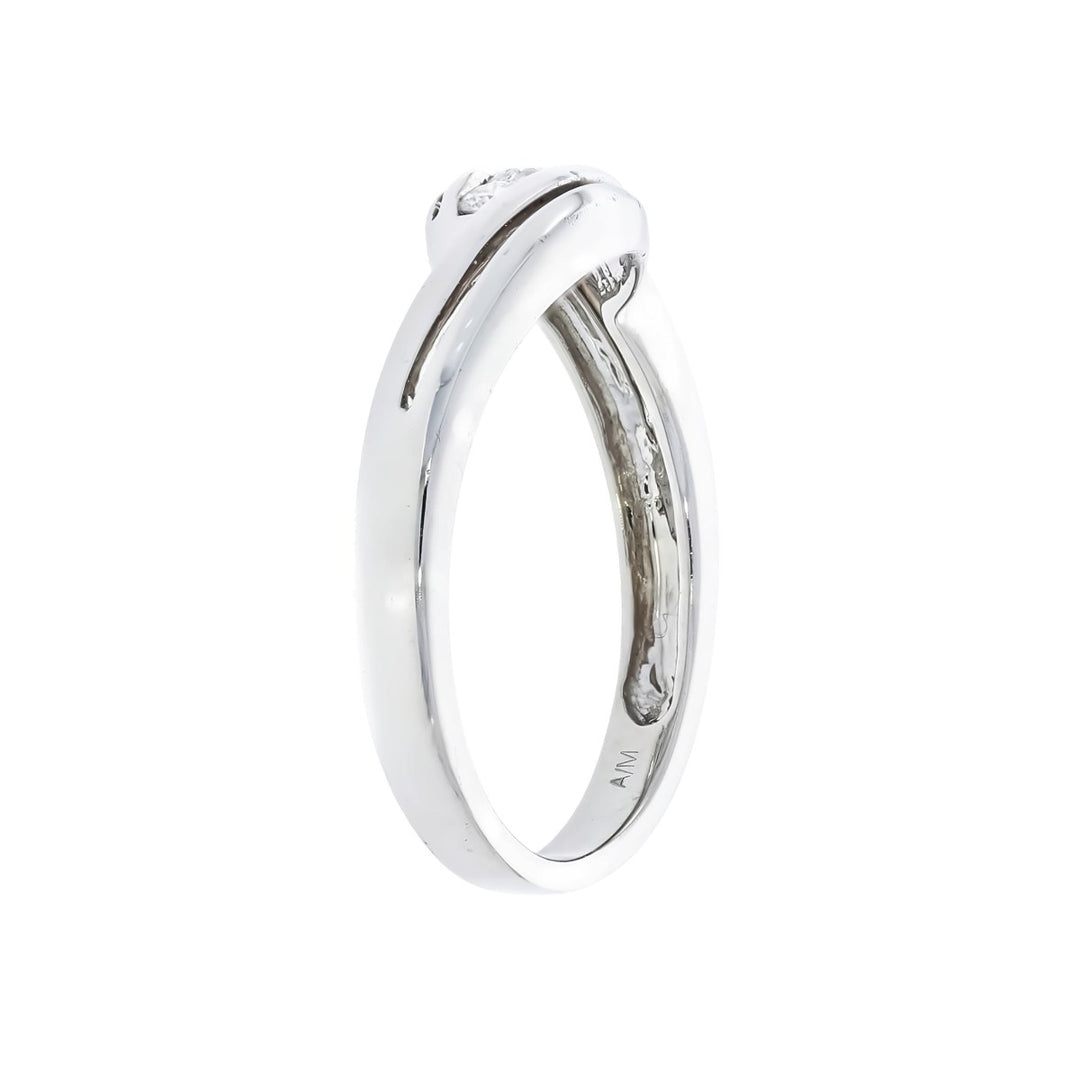 Three Diamond Ring 14K White Gold .18 CTW
