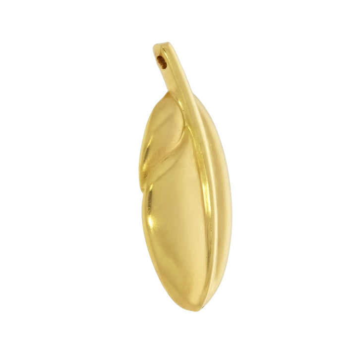 Tiffany & Co. Angela Cummings Feather Pendant Necklace 18K Yellow Gold