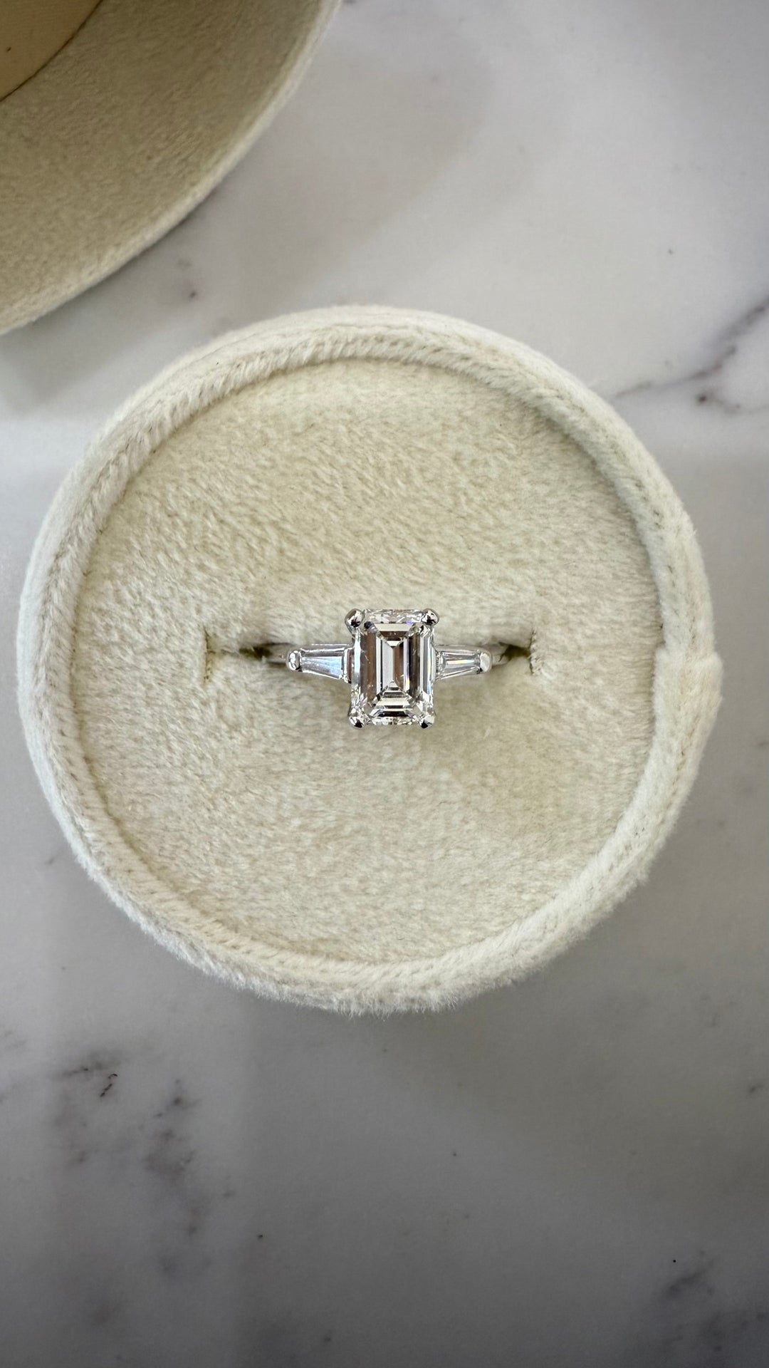 Emerald Cut Diamond Engagement Ring Platinum 1.13CT