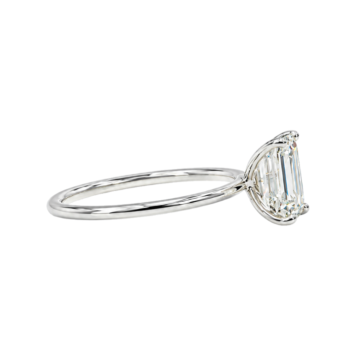 Isleana Emerald Cut Lab Diamond Ring 2CT 14K White Gold Solitaire