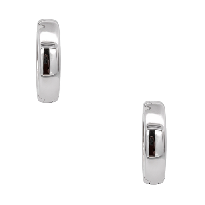 Diamond Hoop Earrings 18K White Gold .16CTW