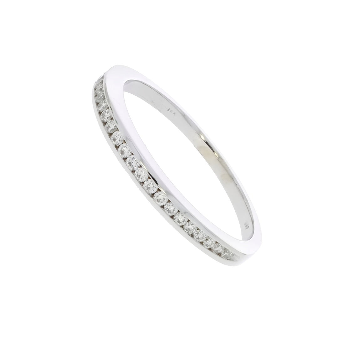 Diamond Channel Band 14K White Gold .23 CTW
