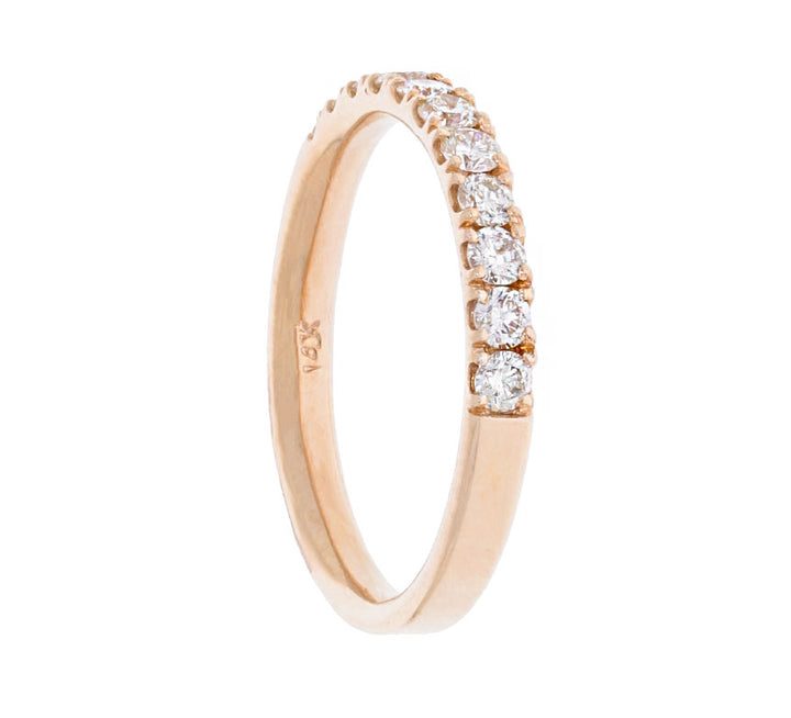 Diamond Wedding Band 14K Rose Gold .45 CTW