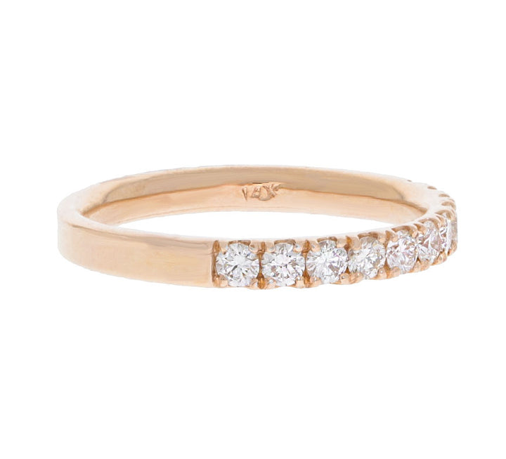Diamond Wedding Band 14K Rose Gold .45 CTW