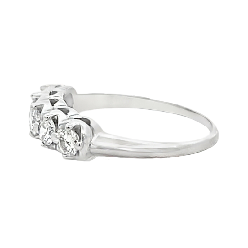 Vintage Diamond Band 14K White Gold .45CTW