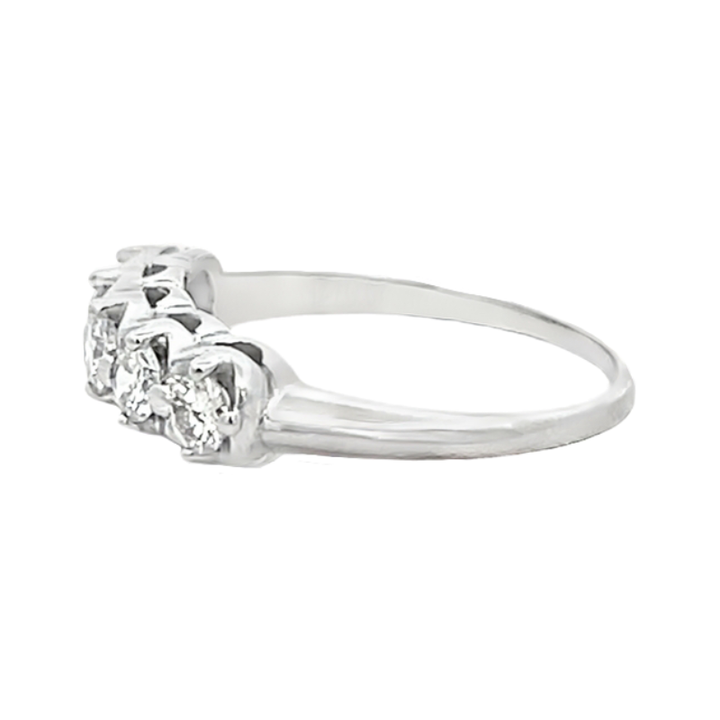 Vintage Diamond Band 14K White Gold .45CTW