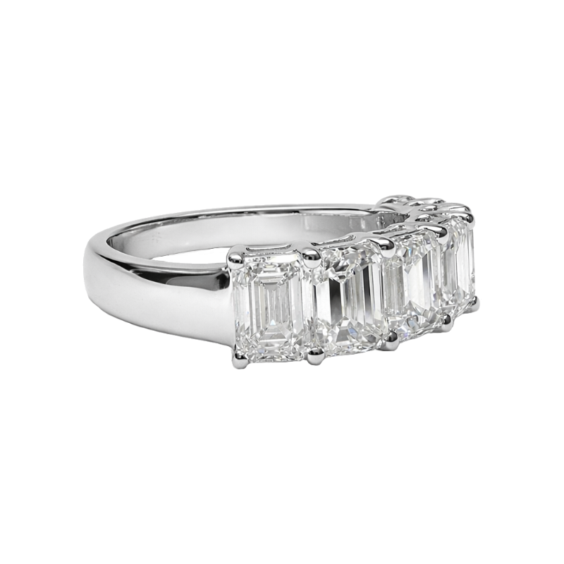 Elara Emerald Lab Diamond Band 2.78CTW 14K White Gold