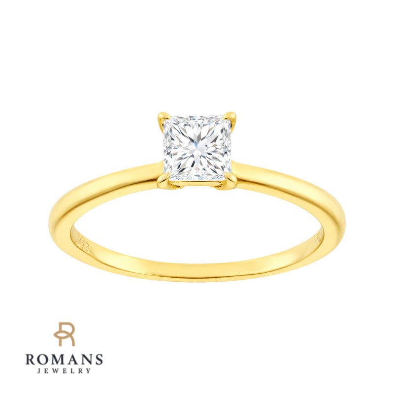 Diamond Hidden Halo Mounting Setting 14K Yellow Gold