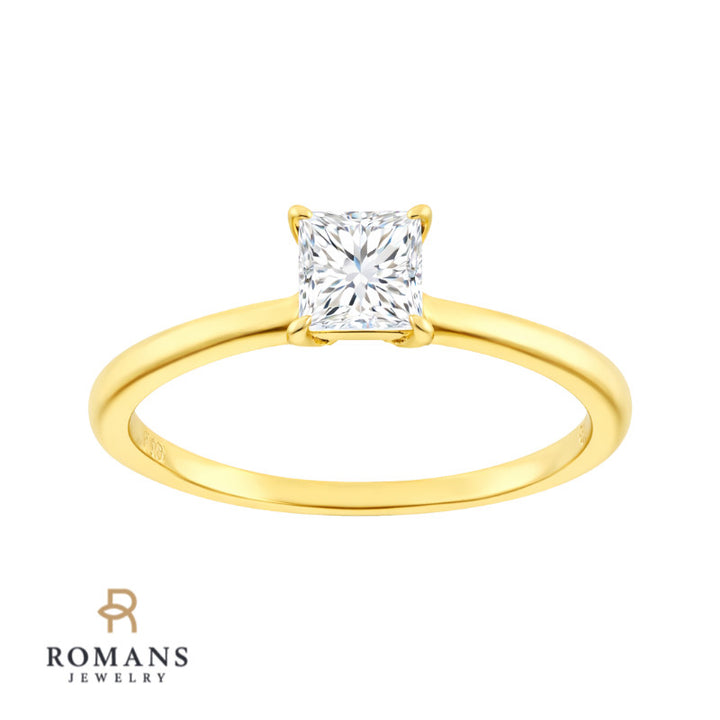 Diamond Hidden Halo Mounting Setting 14K Yellow Gold