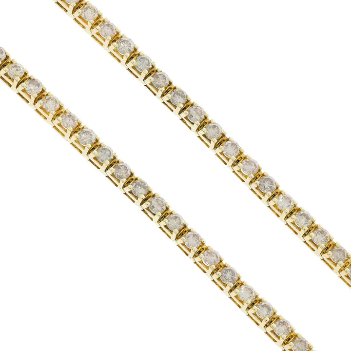 Champagne Diamond Tennis Bracelet 14K Yellow Gold 7.70CT