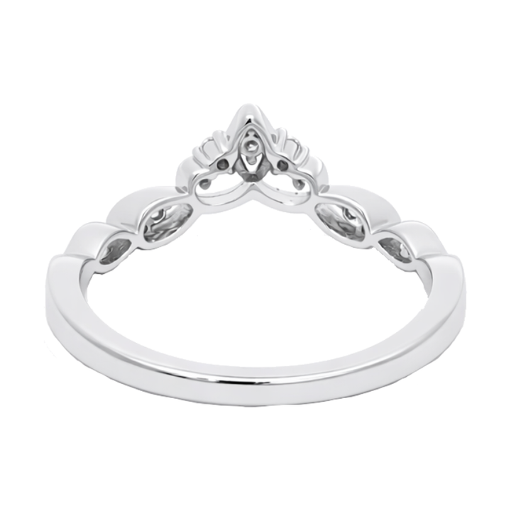 Tiara Diamond Band 14K White Gold .05CTW