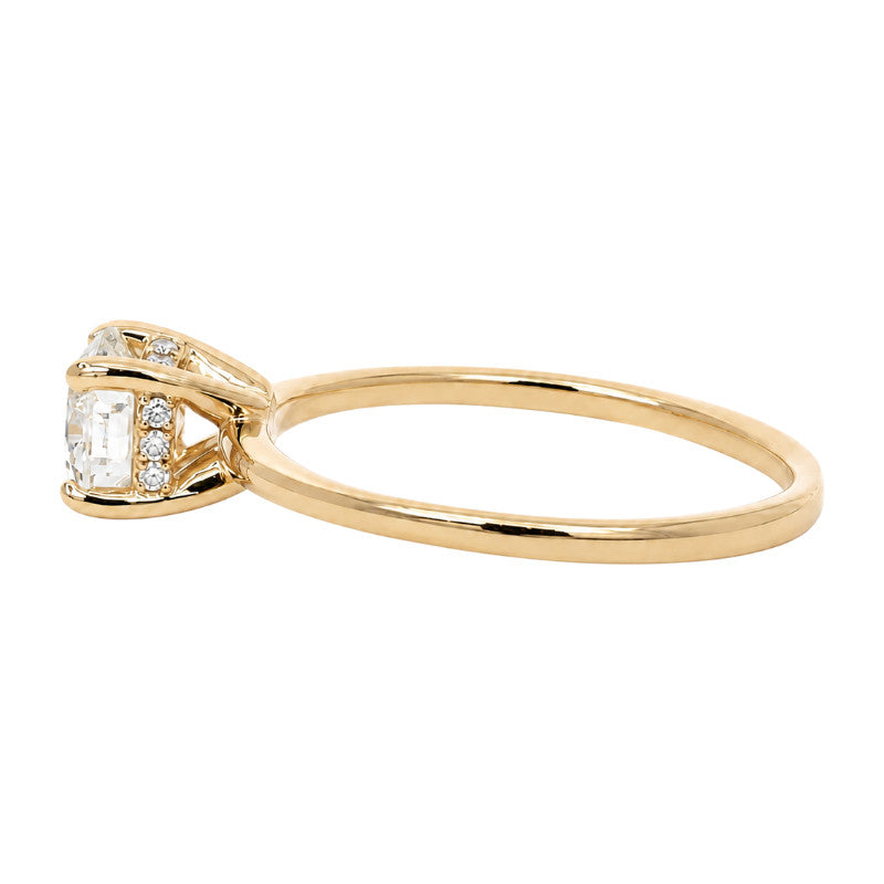 Covenant Hidden Halo .80CT Round Natural Diamond 14K Yellow Gold