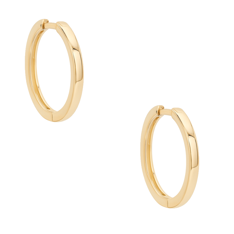 Everyday Diamond Small Hoops 14K Yellow Gold .09CTW