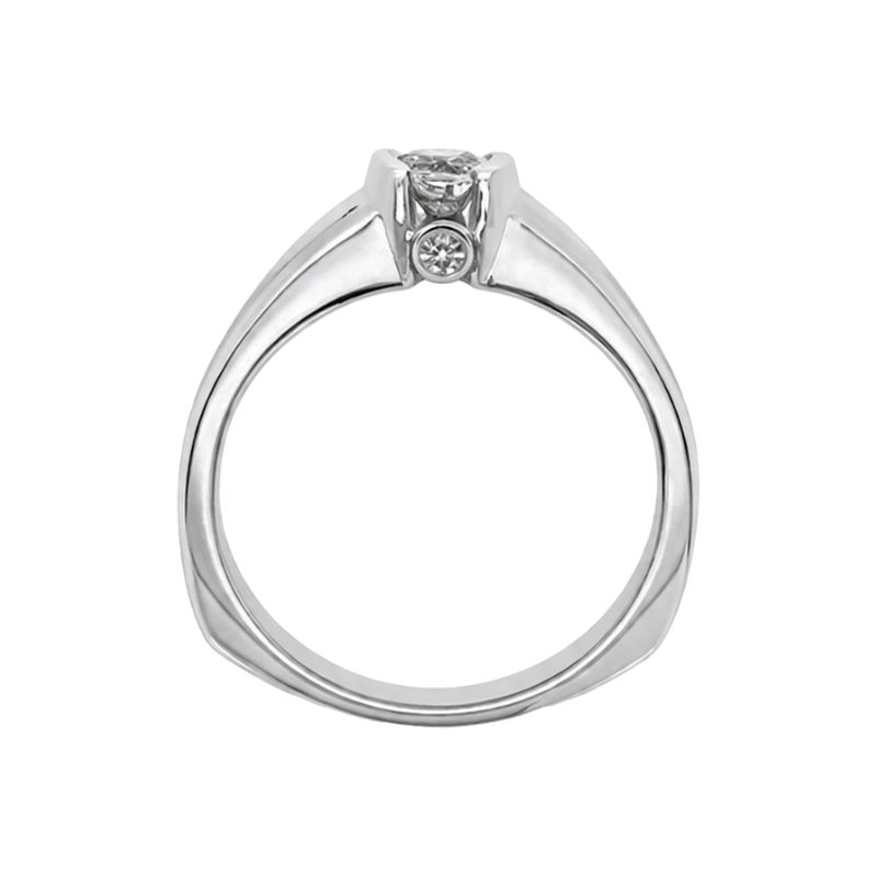 Old European .50CT Natural Diamond Platinum Engagement Ring