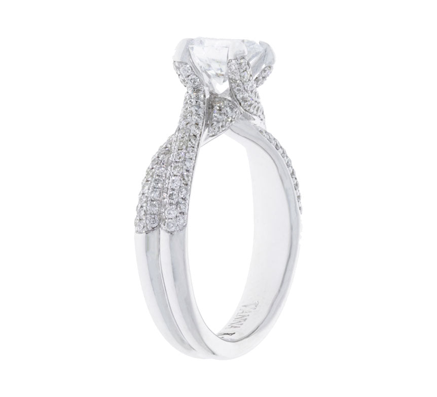 Vanna K Twisted Engagement Ring 18K White Gold