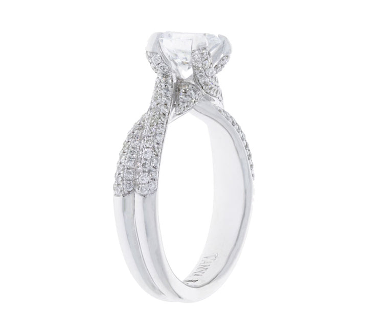 Vanna K Twisted Engagement Ring 18K White Gold