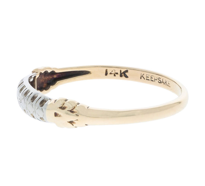 Vintage Diamond Band 14K Two Tone .01 CTW