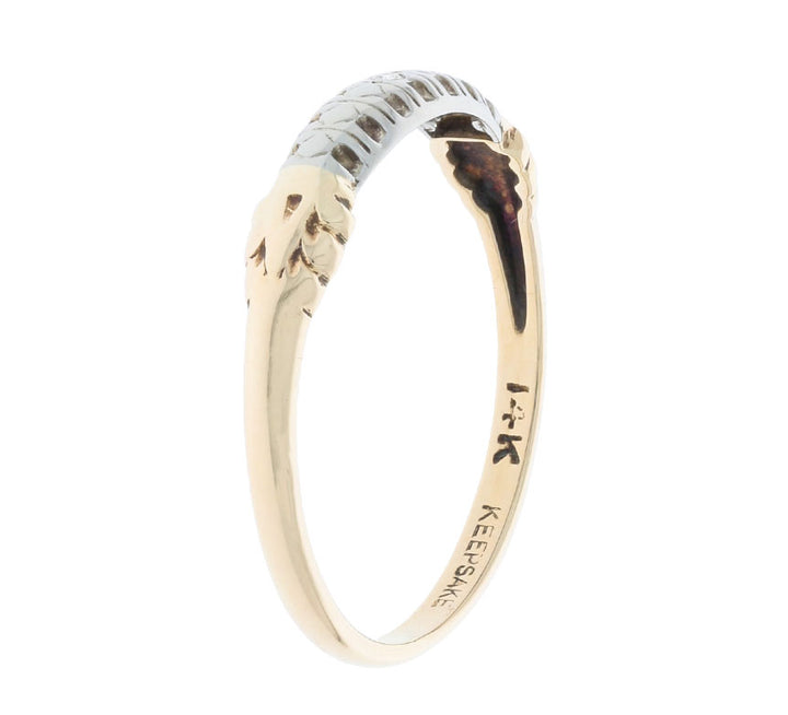 Vintage Diamond Band 14K Two Tone .01 CTW