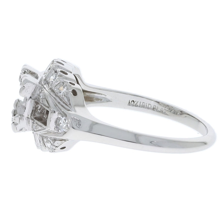 Diamond Vintage Ring Setting Platinum .44 CTW