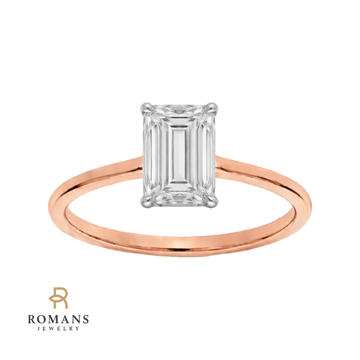 Covenant Hidden Halo Oval Engagement Ring 14K Two Tone