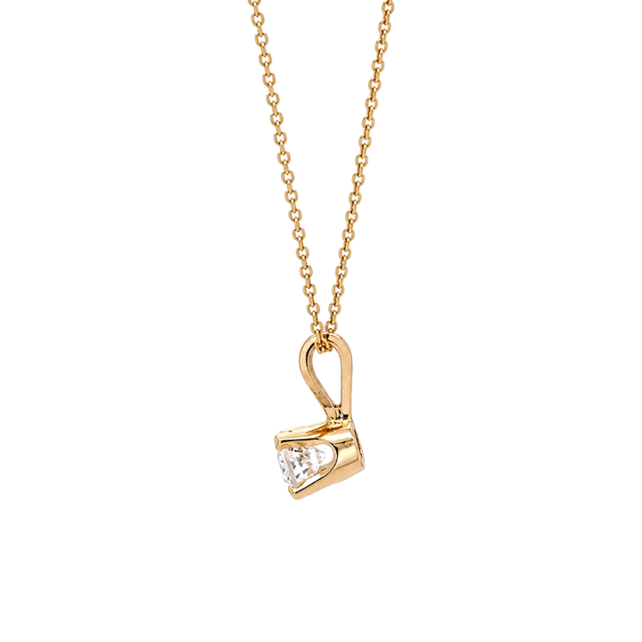 Diamond Solitaire Pendant 14K Yellow Gold .20CT