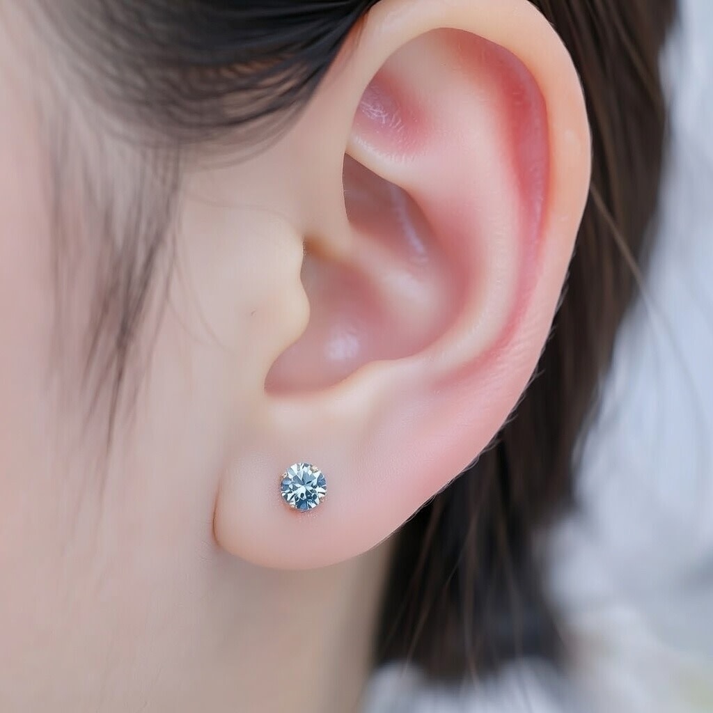 Aquamarine Studs 14K Yellow Gold .64CTW