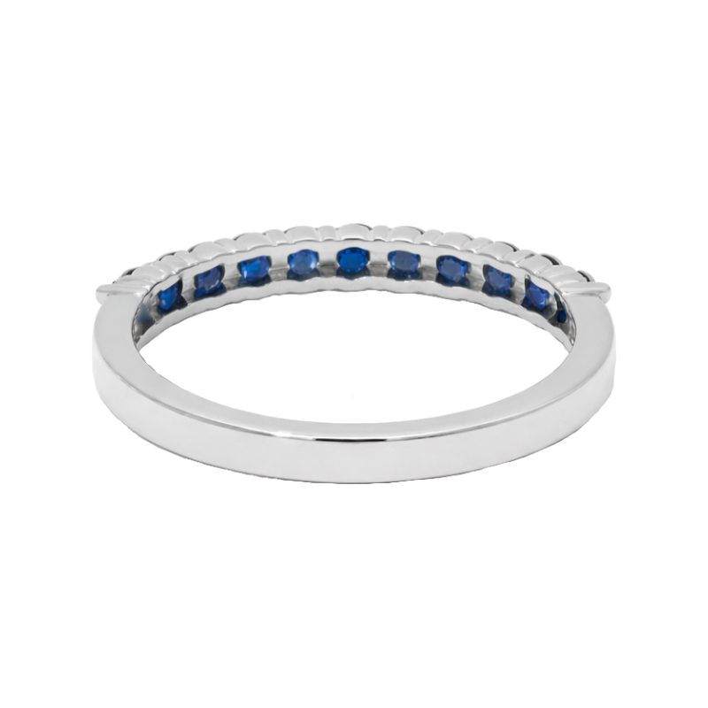 Sapphire Band 14K White Gold .70CTW
