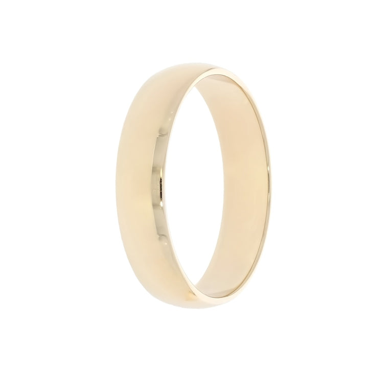 Half Round 4MM Wedding Band 14K Yellow Gold