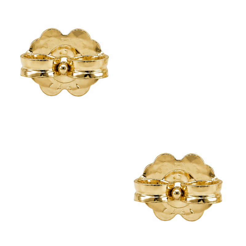 Old European Cut Diamond Stud Earrings 0.91CTW 14K Yellow Gold