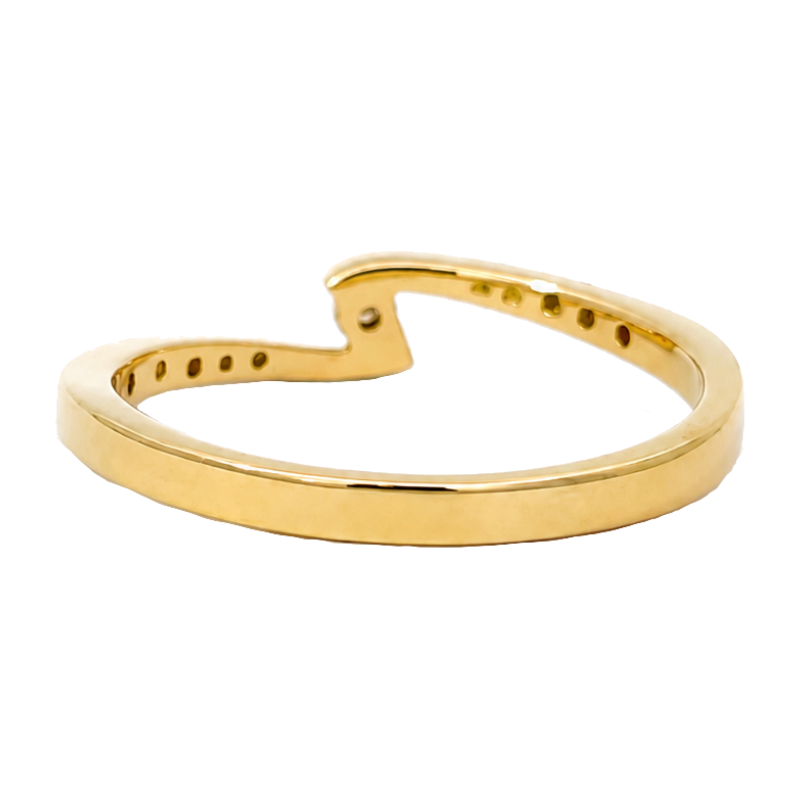 Diamond Bypass Band 18K Yellow Gold .15CTW
