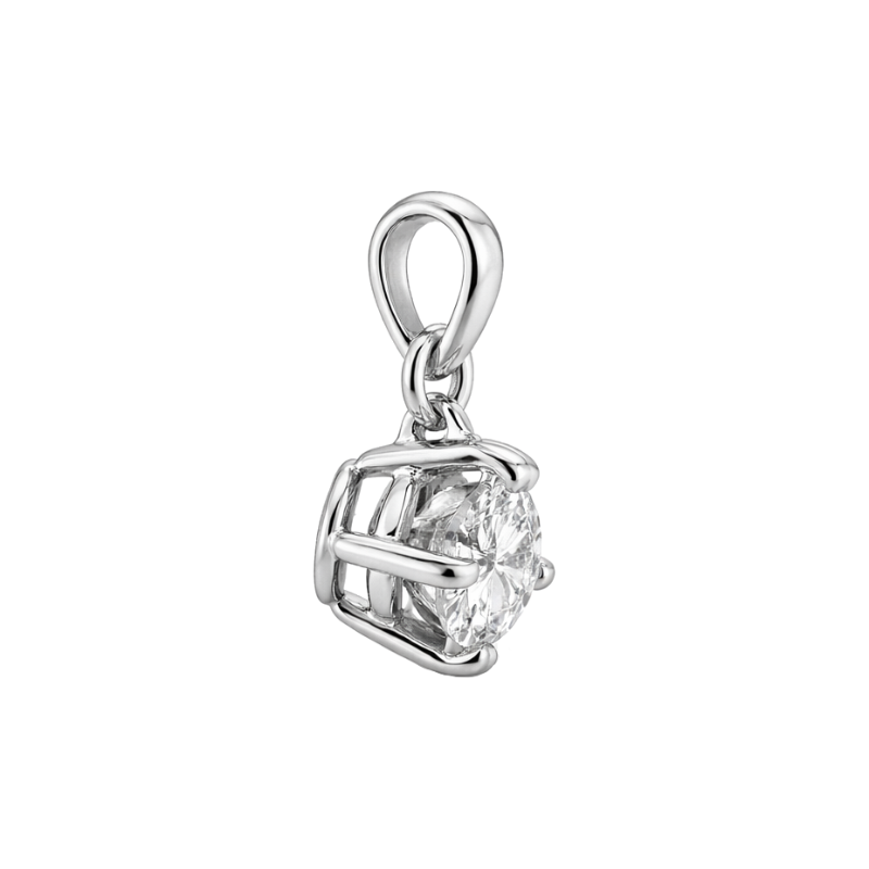 Diamond Kite Setting Pendant 14K White Gold .38CT