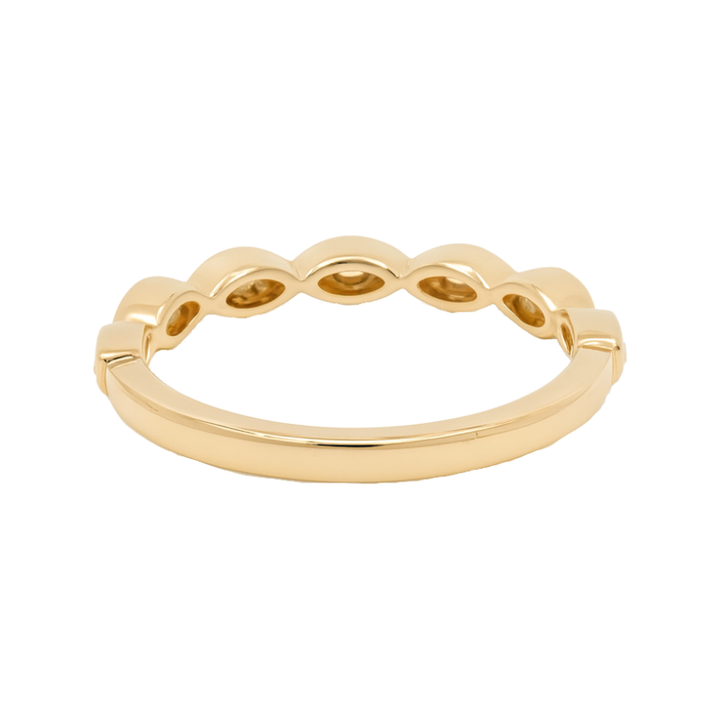 Antique-Style Milgrain Diamond Band 14K Yellow Gold .18CTW