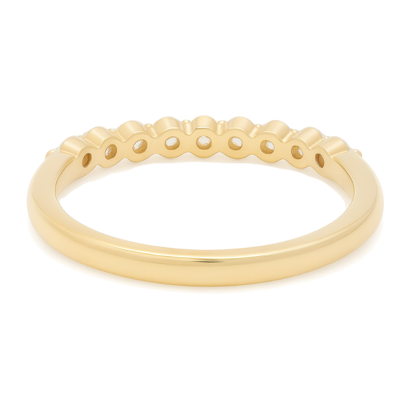 Dainty Diamond Shared Prong Band 14K Yellow Gold .25CTW