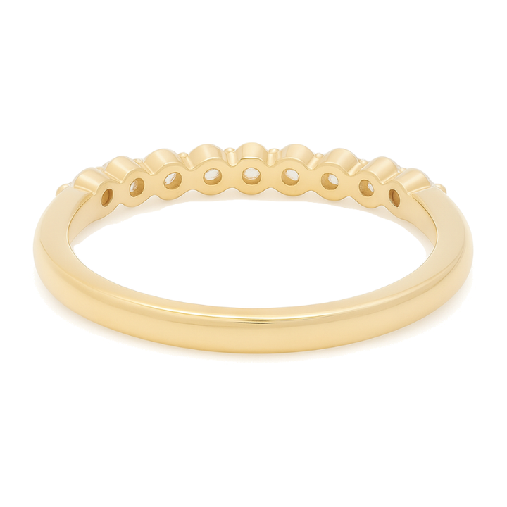 Dainty Diamond Shared Prong Band 14K Yellow Gold .25CTW