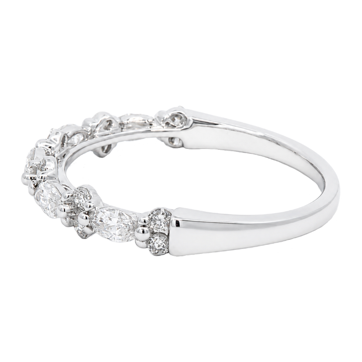 Diamond Mixed Shape Band 14K White Gold .53CTW