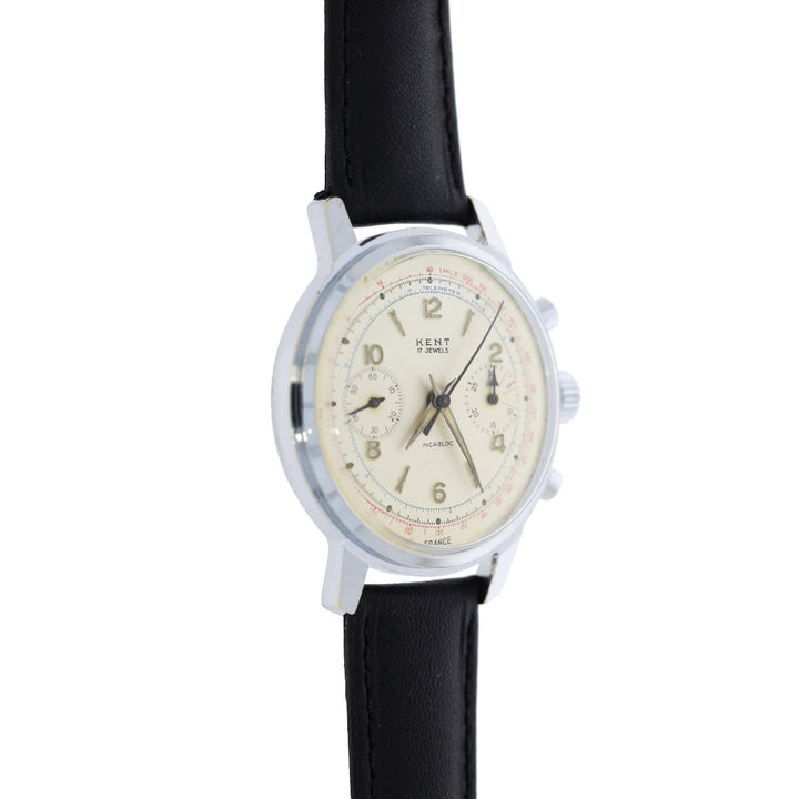 Kent Incabloc Winton Watch Co. Chronograph Wristwatch