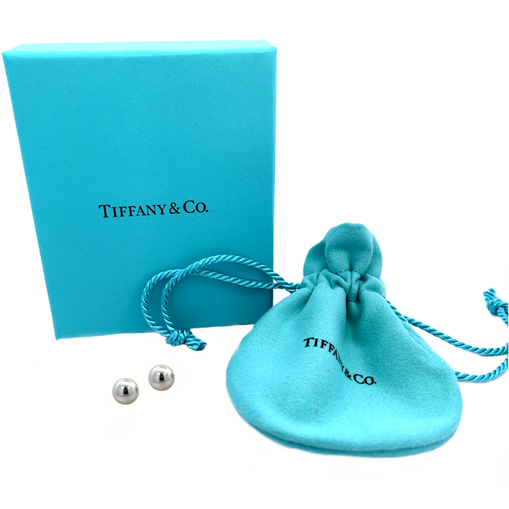 Tiffany & Co. Bead Ball Earrings Sterling Silver